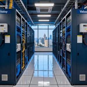 Professional server racks Mumbai setup by SR Networks featuring Valrack high-density racks for efficient data management.